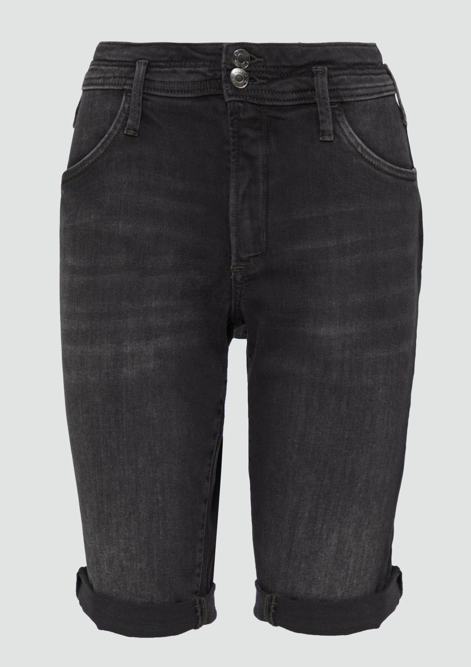s.Oliver - Bermuda / Slim Leg / Mid Rise / mit Gürtelschlaufen, Damen, grau s.Oliver - Bermuda / Slim Leg / Mid Rise / mit Gürtelschlaufen, Damen, grau von s.Oliver