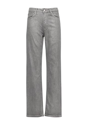 Jeans Karolin/Regular Fit/High Rise/Straight Leg/mit Glitzereffekt grau 32/34 von s.Oliver
