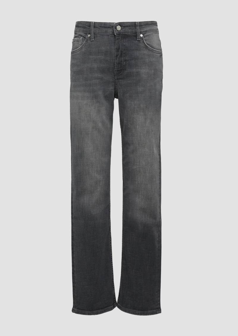 s.Oliver - Jeans Karolin / Regular Fit / Mid Rise / Straight Leg, Damen, grau von s.Oliver