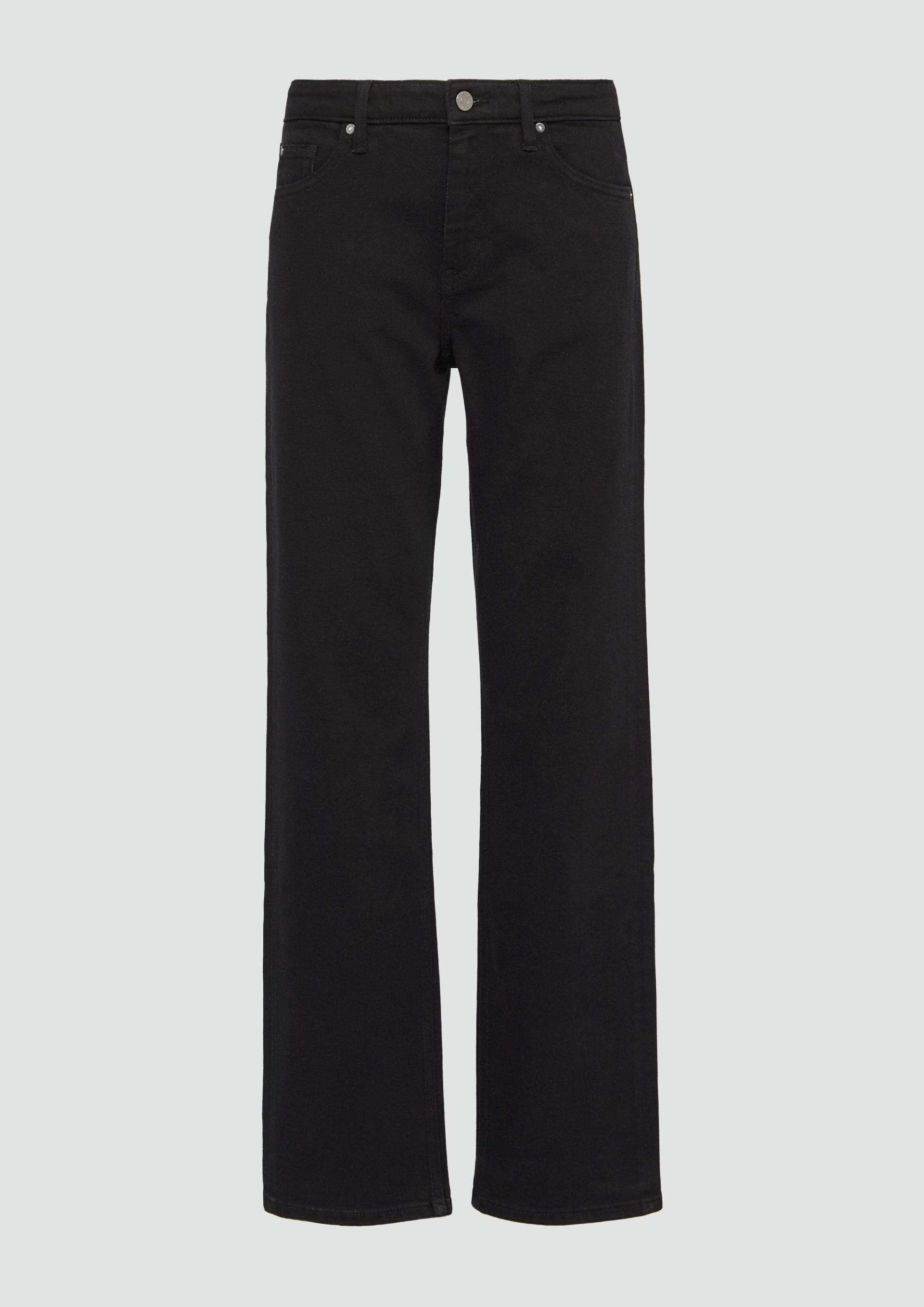 s.Oliver - Jeans Karolin / Regular Fit / Mid Rise / Straight Leg, Damen, schwarz von s.Oliver