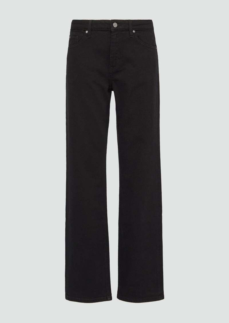 s.Oliver - Jeans Karolin / Regular Fit / Mid Rise / Straight Leg, Damen, schwarz von s.Oliver