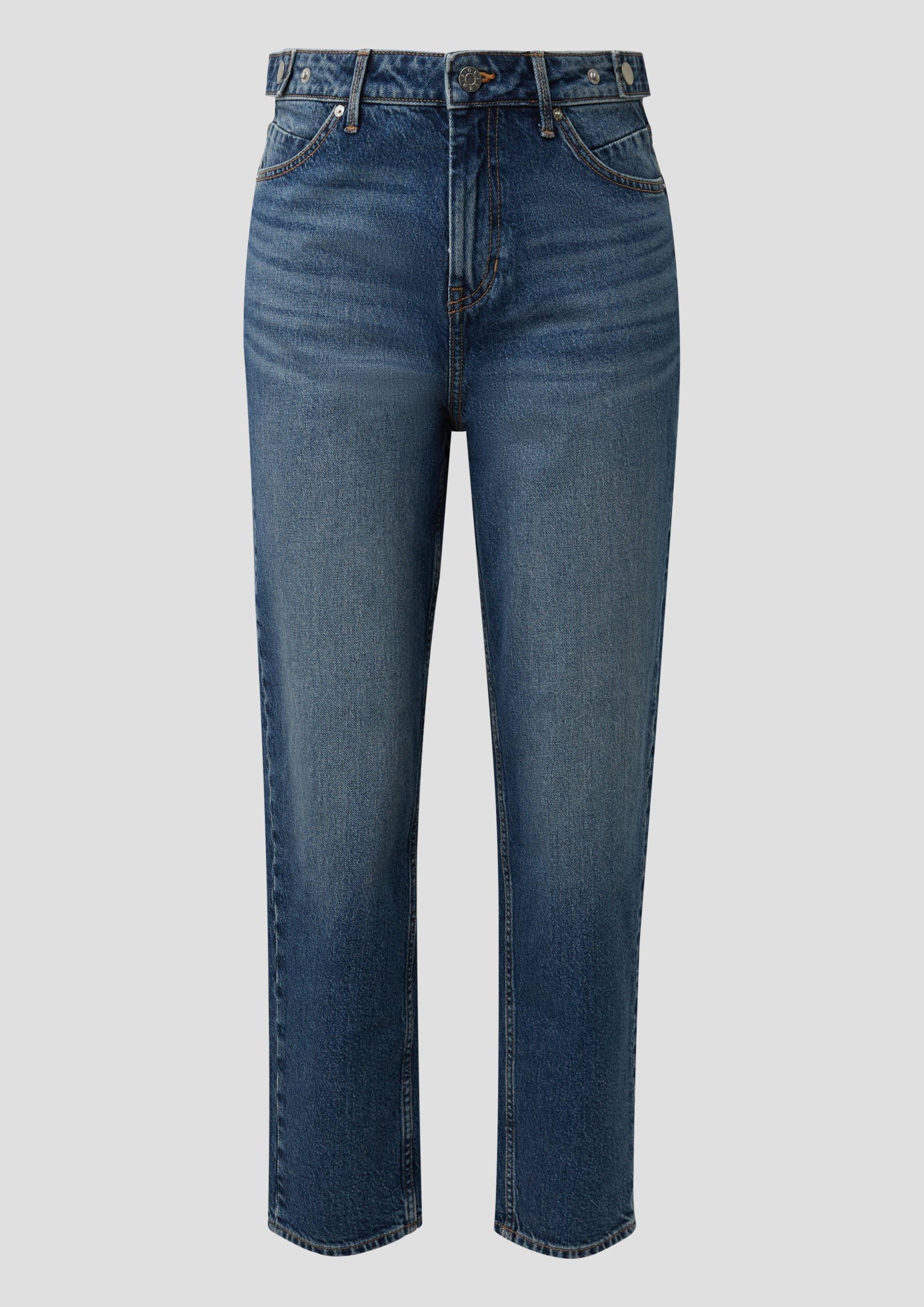 s.Oliver - Jeans Mom / Relaxed Fit / High Rise / Tapered Leg / 7/8-Länge, Damen, blau von s.Oliver