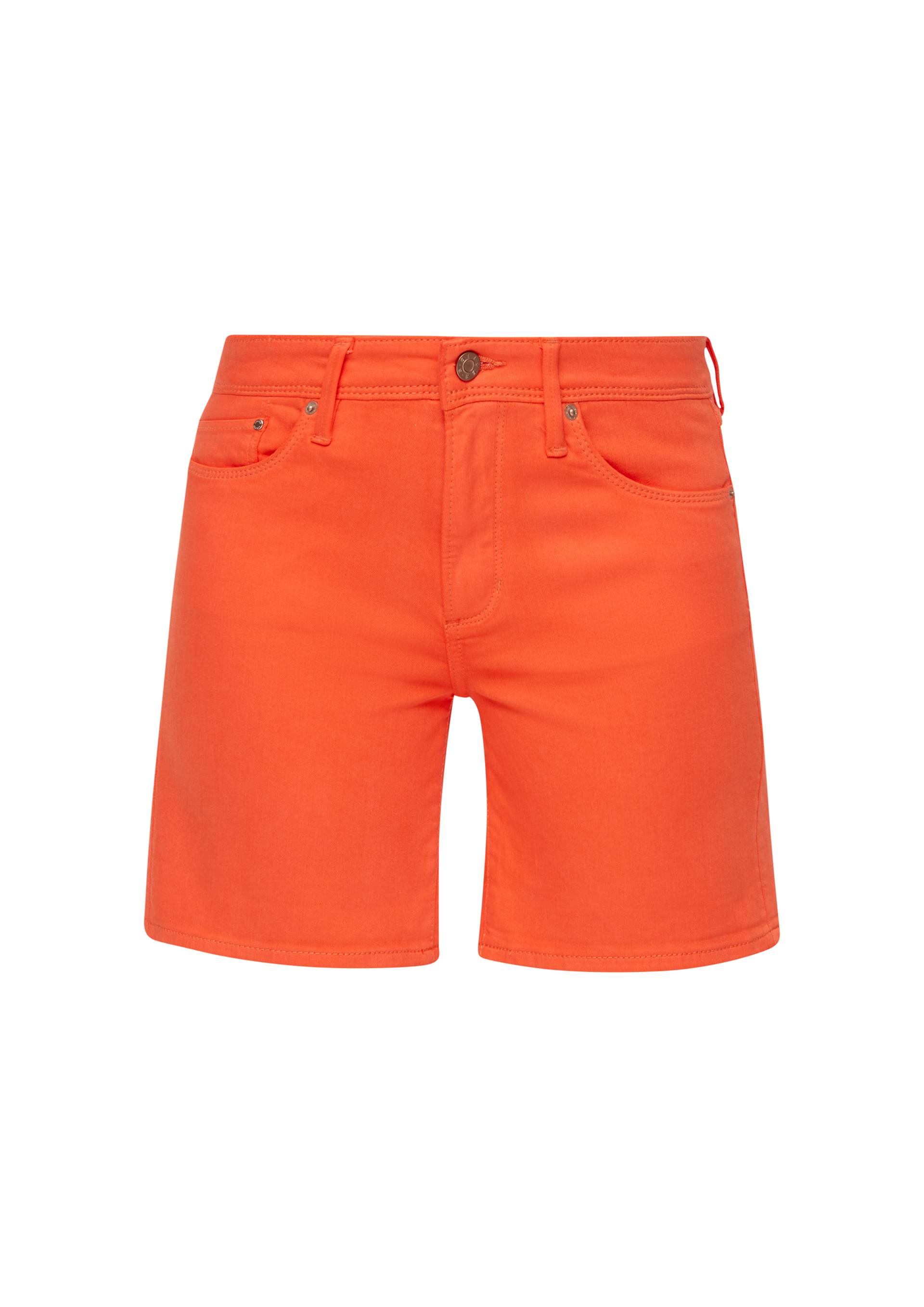 s.Oliver - Jeans-Shorts Betsy / Slim Fit / Mid Rise / Regular Leg, Damen, Orange von s.Oliver