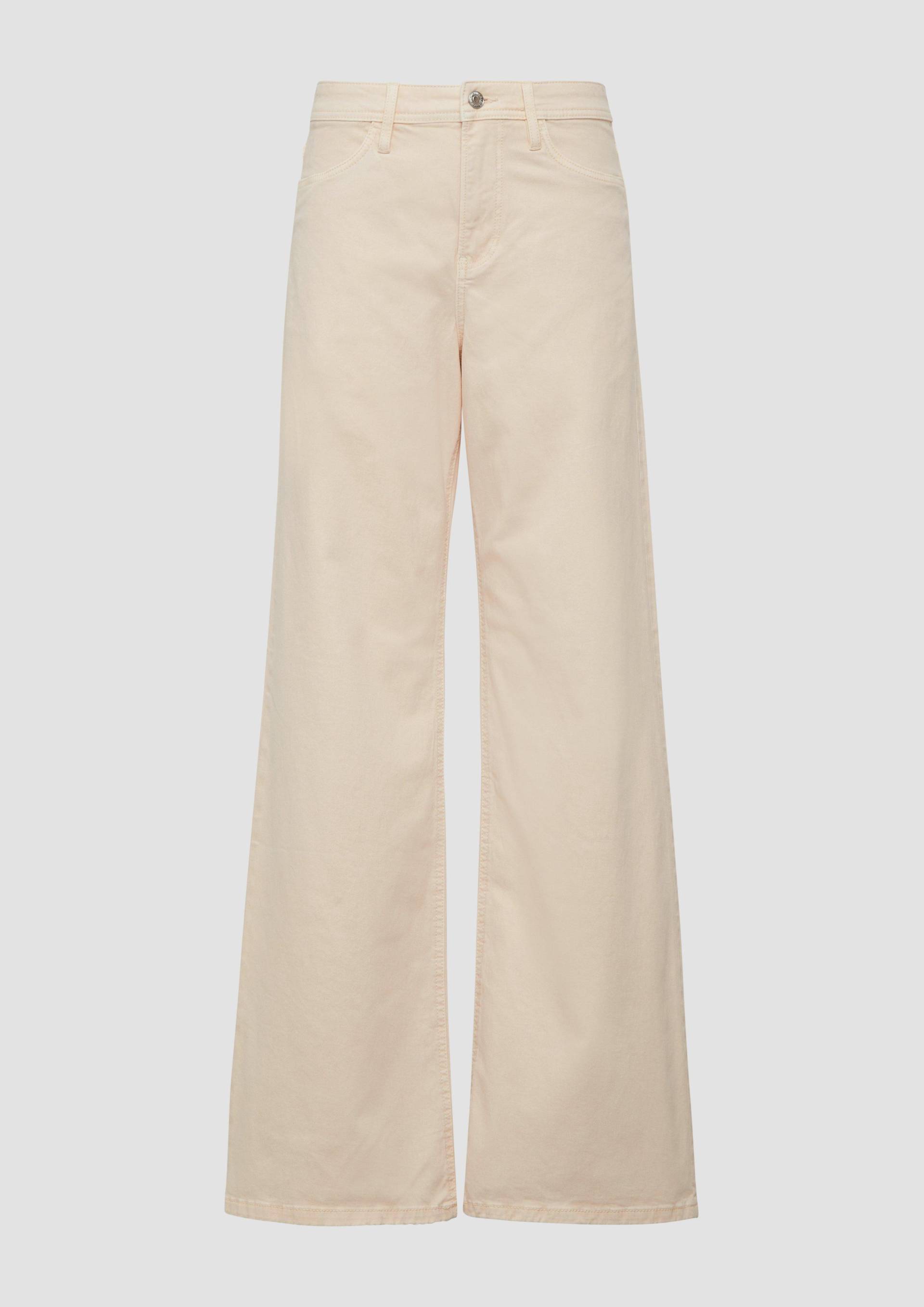 s.Oliver - Jeans Suri / Regular Fit / High Rise / Wide Leg, Damen, Beige von s.Oliver