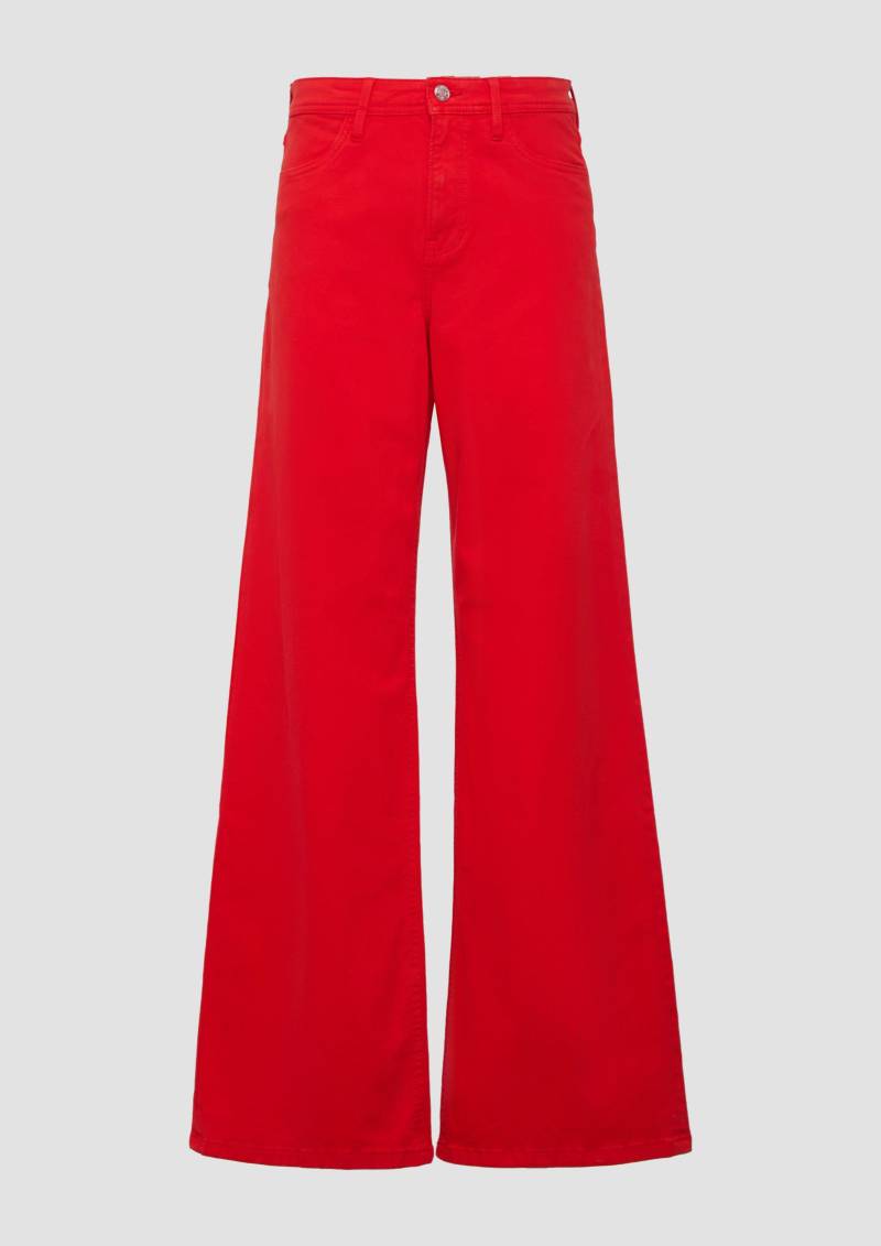 s.Oliver - Jeans Suri / Regular Fit / High Rise / Wide Leg, Damen, rot von s.Oliver