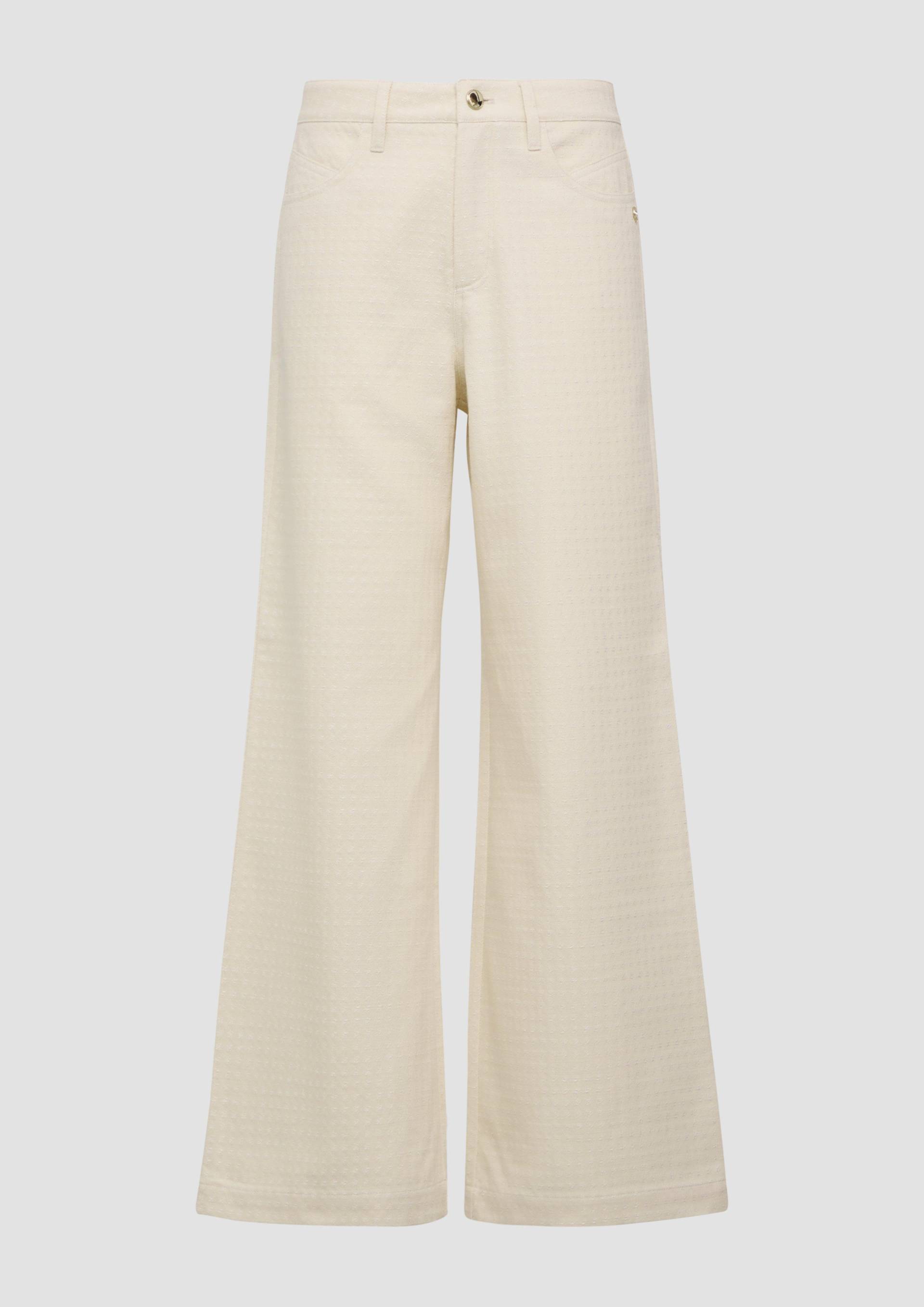 s.Oliver - Jeans Suri / Regular Fit / High Rise / Wide Leg / Strukturmuster, Damen, creme s.Oliver - Jeans Suri / Regular Fit / High Rise / Wide Leg / Strukturmuster, Damen, creme von s.Oliver