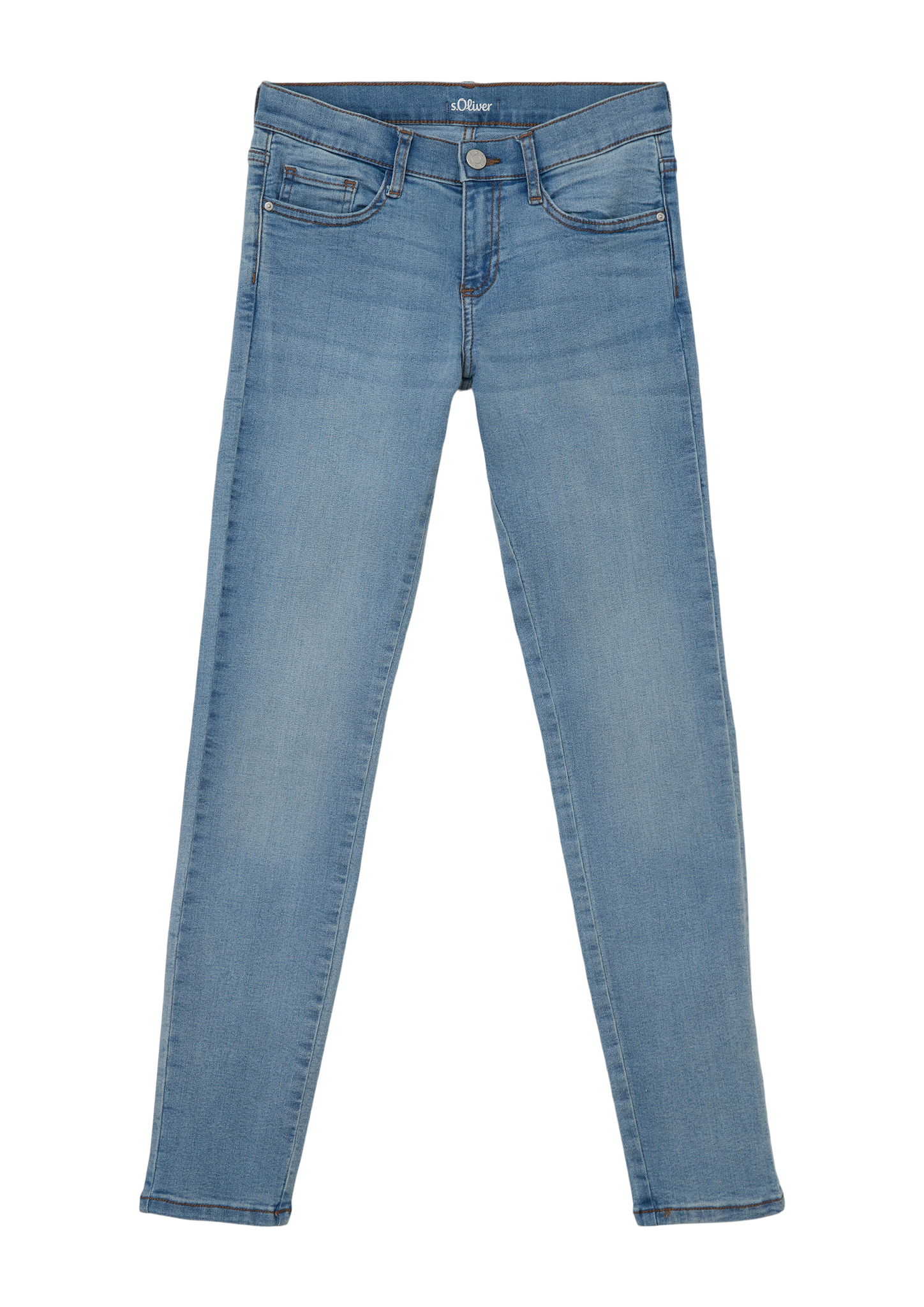 s.Oliver - Jeans Suri / Regular Fit / Mid Rise / Slim Leg, Mädchen, blau von s.Oliver