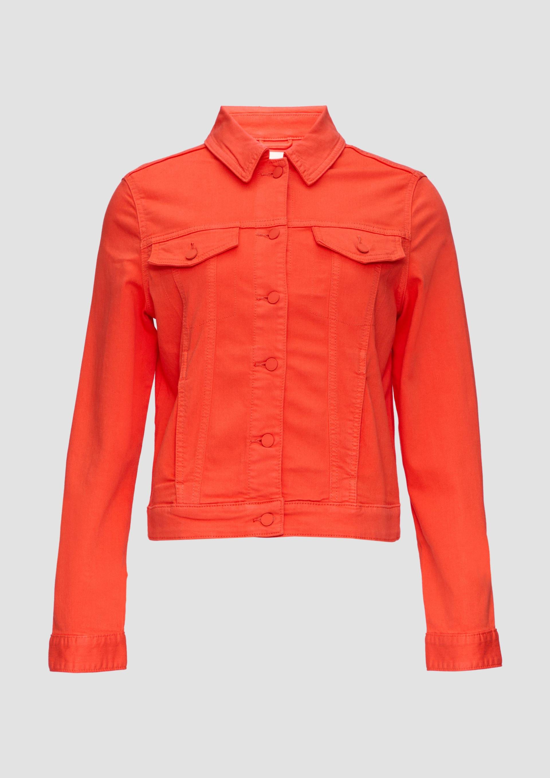 s.Oliver - Jeansjacke aus Viskosemix, Damen, Orange von s.Oliver