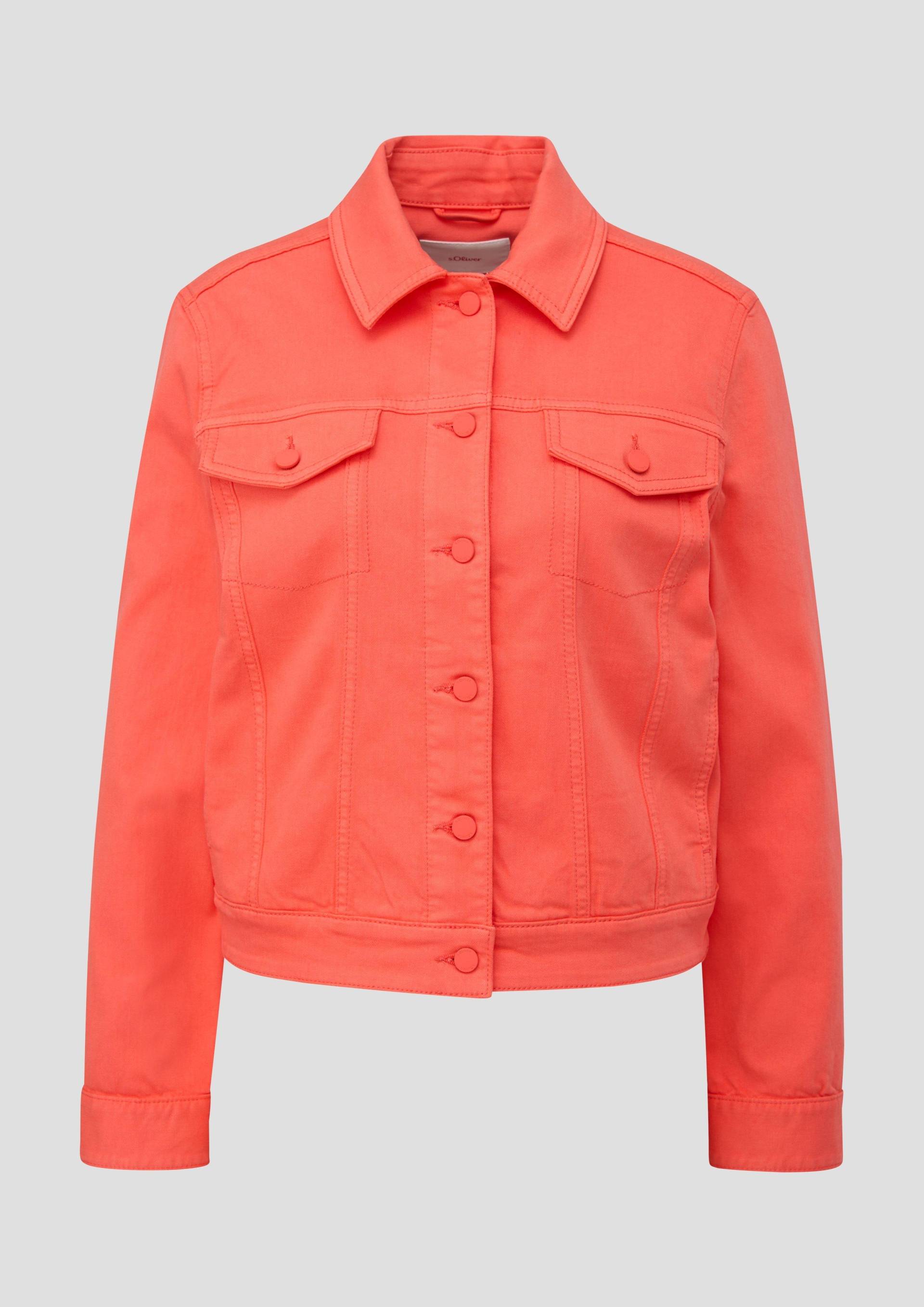 s.Oliver - Jeansjacke aus Viskosemix, Damen, Orange von s.Oliver