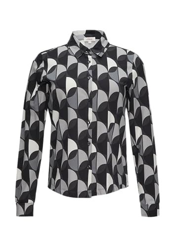 s.Oliver Jersey-Bluse mit All-Over-Print dunkelgrau 34 von s.Oliver