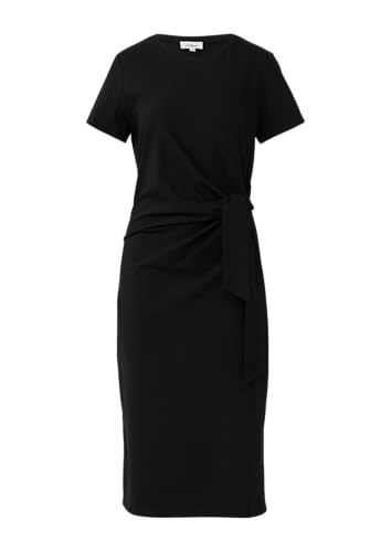 s.Oliver Jersey-Kleid mit Knotendetail schwarz 44 von s.Oliver