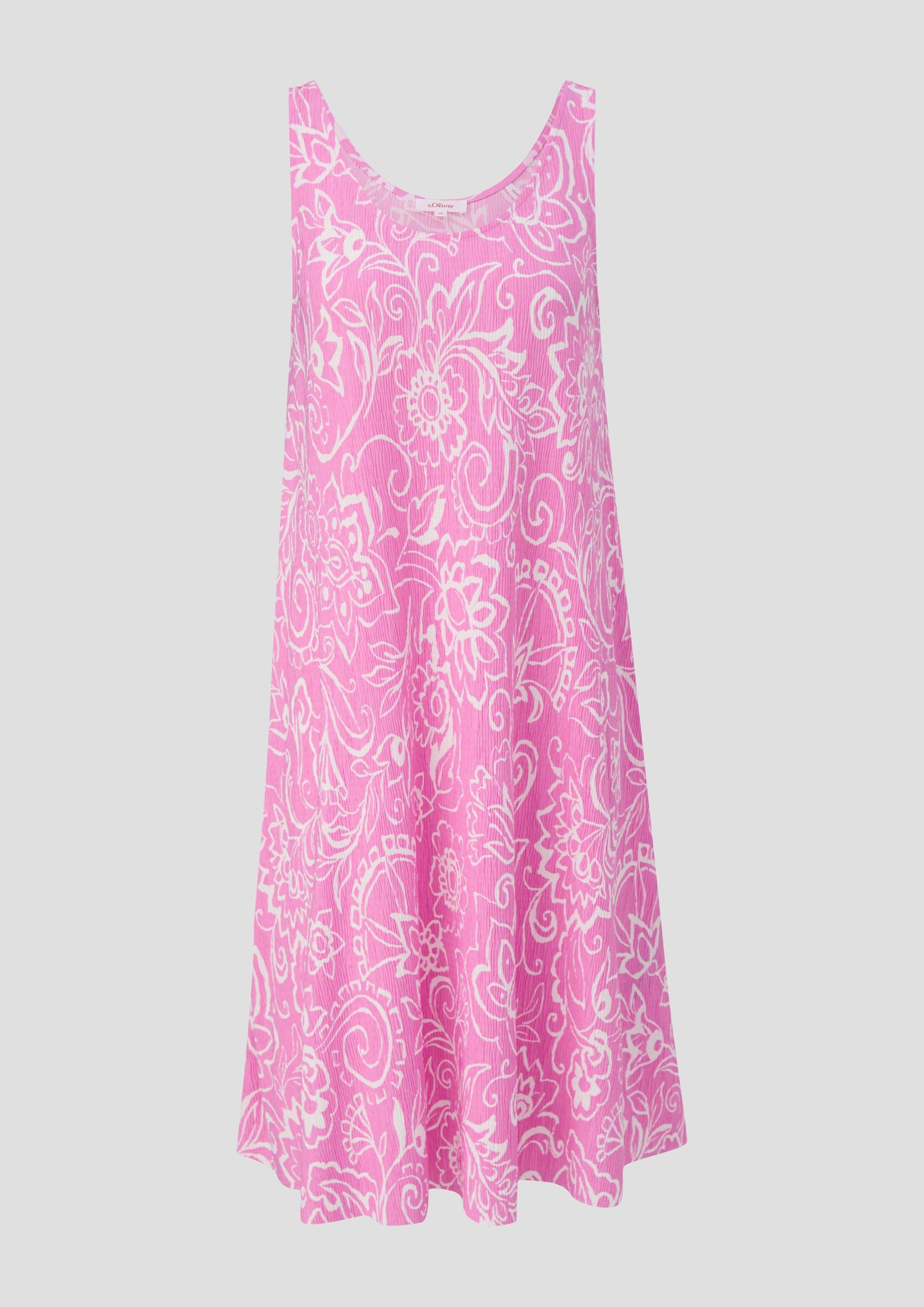 s.Oliver - Plissiertes Jersey-Kleid im Relaxed Fit, Damen, Rosa von s.Oliver