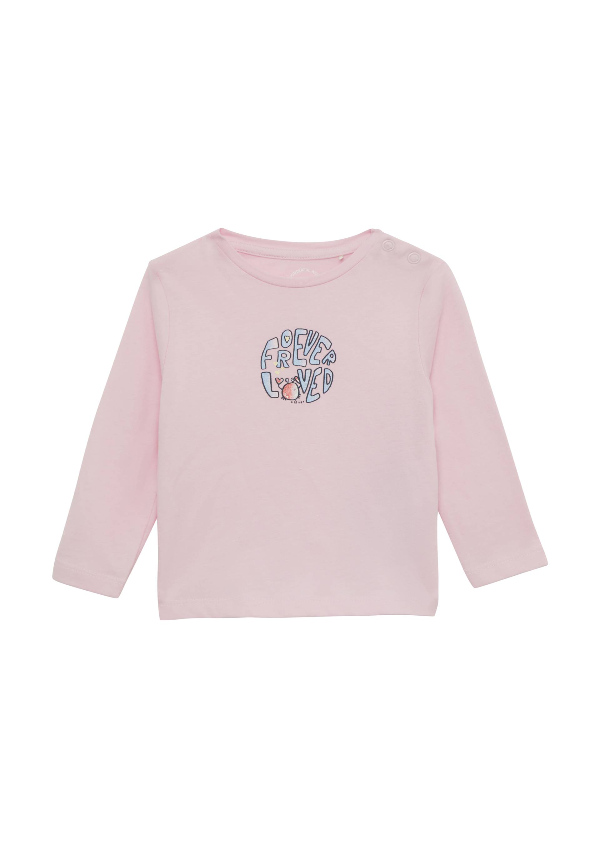 s.Oliver - Jersey-Longsleeve mit Frontprint, Babys, Rosa von s.Oliver