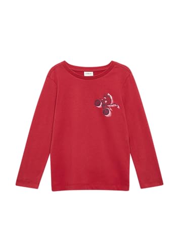 s.Oliver Jersey-Longsleeve mit Frontprint korallrot 140 von s.Oliver