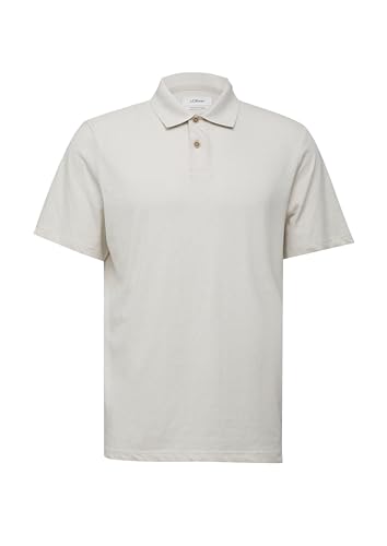 s.Oliver Jersey-Poloshirt aus Leinenmix wollweiß L von s.Oliver