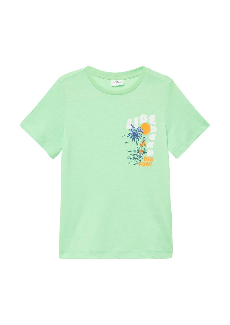 s.Oliver - Jersey-T-Shirt mit Frontprint, Kinder, grün von s.Oliver