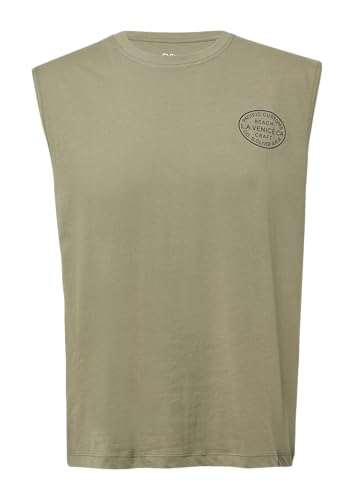 s.Oliver Jersey-Tanktop im Relaxed Fit mit Print olivgrün XXL von s.Oliver