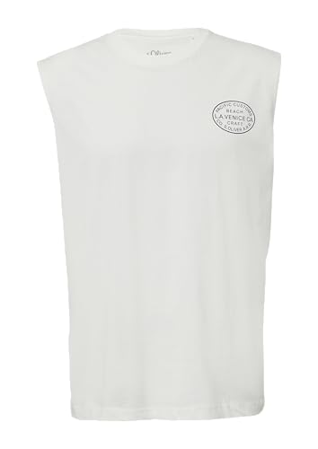s.Oliver Jersey-Tanktop im Relaxed Fit mit Print weiß XXL von s.Oliver