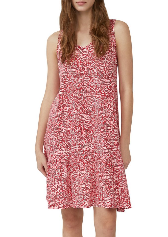 s.Oliver Jerseykleid Sommerkleid mit All-Over Print und Volant, legere Passform von s.Oliver