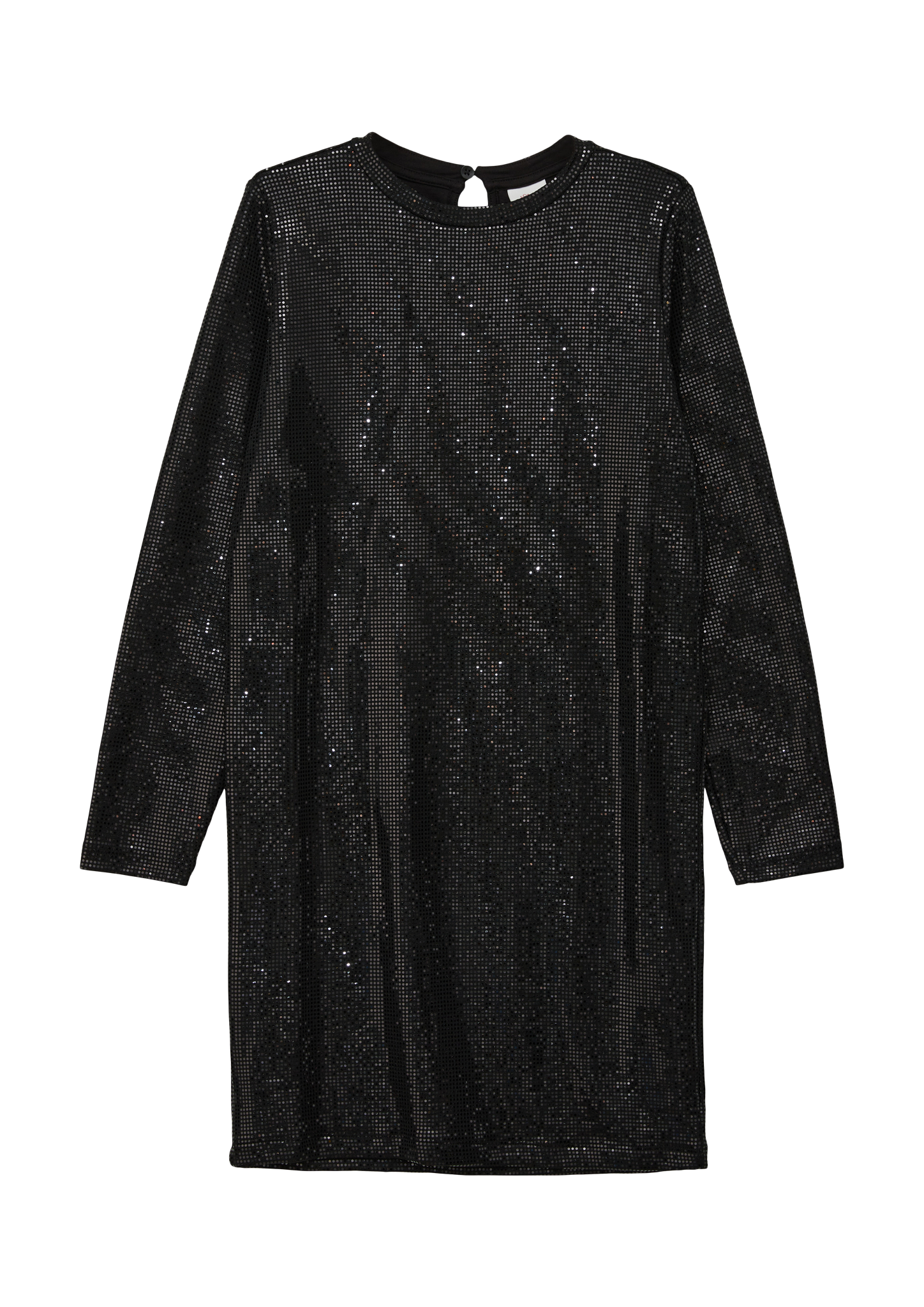 s.Oliver - Jerseykleid mit Pailletten-Besatz, Mädchen, schwarz von s.Oliver