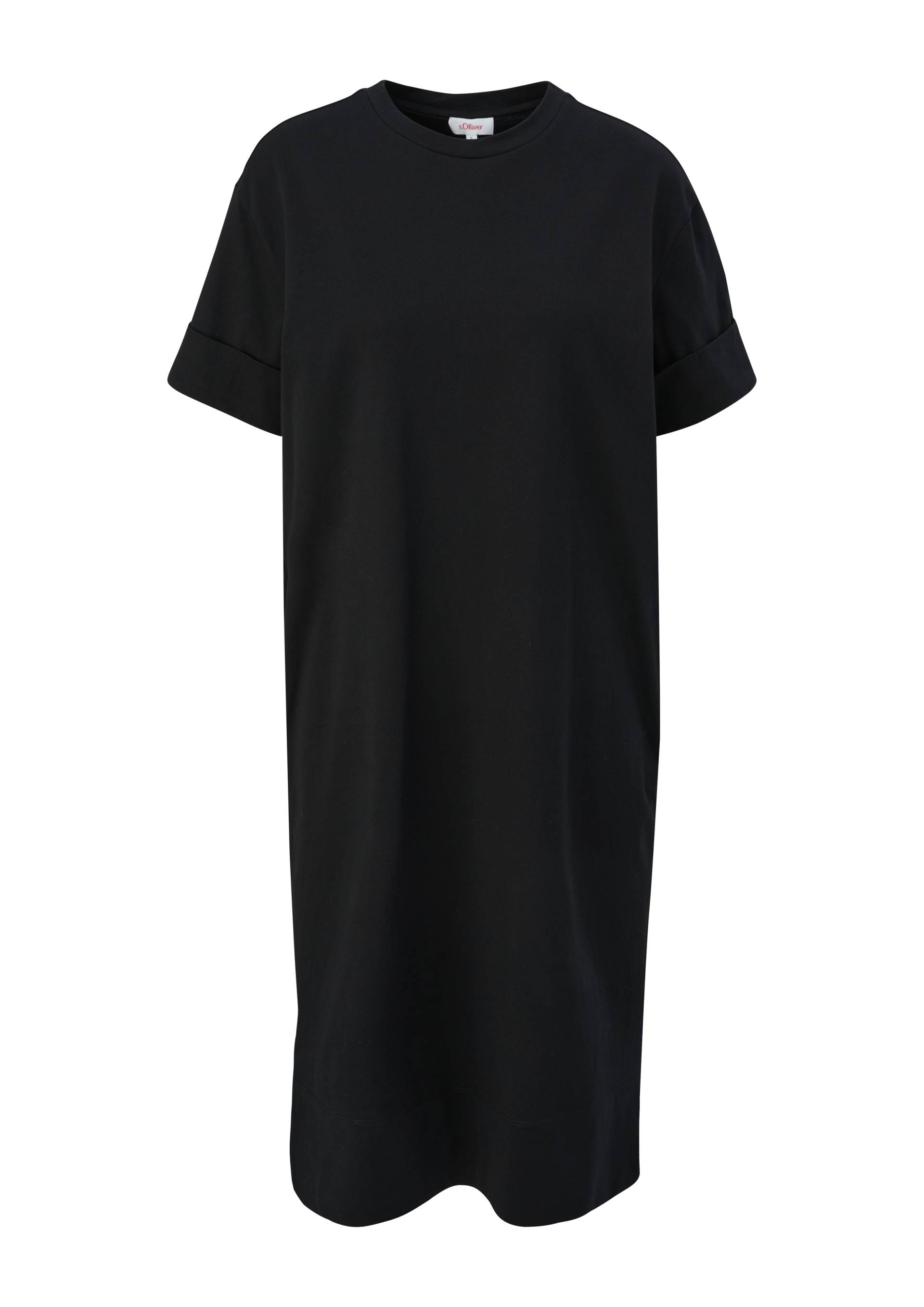 s.Oliver - Jerseykleid mit geschlitztem Saum, Damen, schwarz von s.Oliver