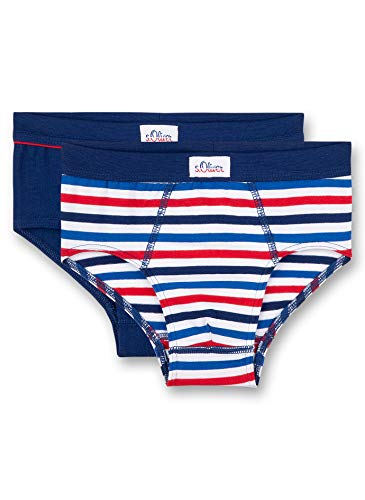 Sanetta Jungen S. Oliver Slips im Doppelpack Boxershorts, 2per Pack Blau (Royal Blue 5809), 92 (Herstellergröße: 092) von s.Oliver