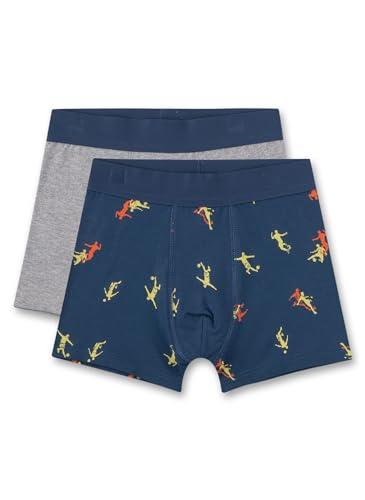 s.Oliver Jungen Unterhose Blau | Hochwertige und Bequeme Unterhose für Jungen aus Baumwoll-Mix. Shorts mit Webbund und sportivem Print | Inhalt: 2er Set Unterwäsche für Jungen von s.Oliver