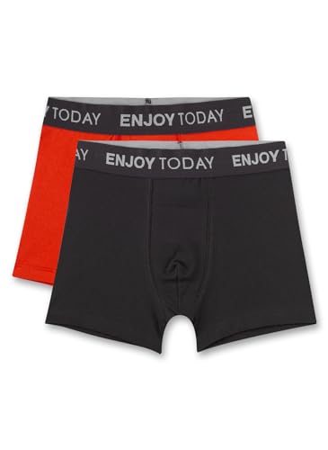 s.Oliver Jungen Unterhose Grün | Hochwertige und Bequeme Unterhose für Jungen aus Baumwoll-Mix. Shorts mit Webbund und Wording | Inhalt: 2er Set Unterwäsche für Jungen von s.Oliver