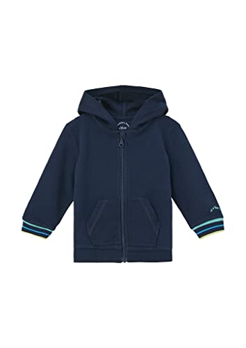 s.Oliver Junior Baby Boys 2130739 Sweatjacke mit Kapuze, blau 5952, 68 von s.Oliver