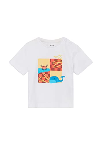 s.Oliver Junior Baby Boys 2130767 T-Shirt, Kurzarm, weiß 0100, 62 von s.Oliver