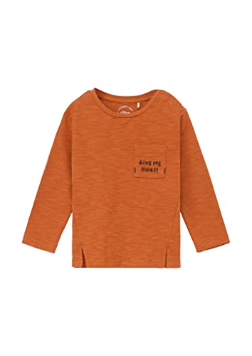 s.Oliver Junior Baby Boys Langarmshirt mit Brusttasche, Orange, 62 von s.Oliver