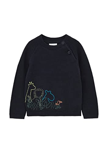 s.Oliver Baby Boys 2128694 Pullover mit Embroidery, Blue, 68 von s.Oliver