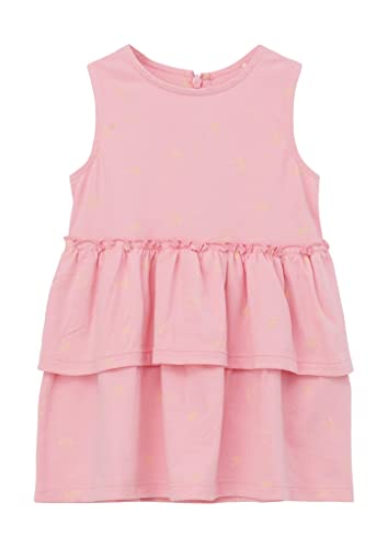 s.Oliver Junior Baby Girls 2130669 Stufenkleid mit Volants und Print, rosa 43A1, 62 von s.Oliver