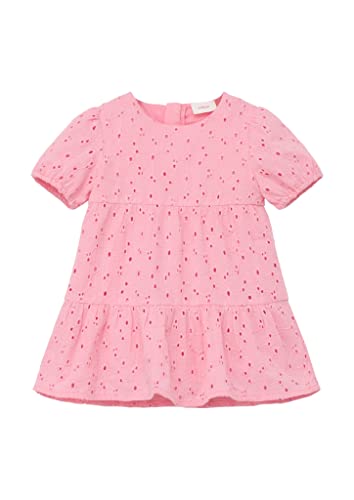 s.Oliver Junior Baby Girls Kleid mit Lochstickerei, PINK, 74 von s.Oliver