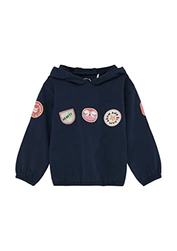 s.Oliver Junior Baby Girls Langarmshirt mit Kapuze, Dark Blue, 74 von s.Oliver