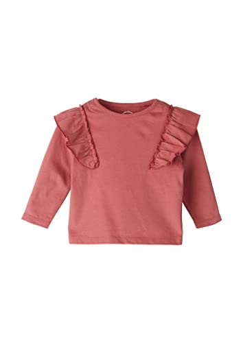 s.Oliver Unisex Baby Langarmshirt mit Rüschen, Rot, 74 von s.Oliver