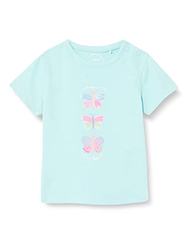 s.Oliver Junior Baby Girls 2130612 T-Shirt, Kurzarm, Blue Green, 68 von s.Oliver