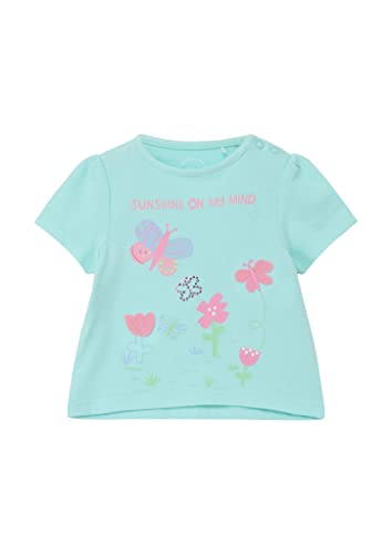 s.Oliver Junior Baby Girls 2130615 T-Shirt, Kurzarm, Blue Green, 86 von s.Oliver