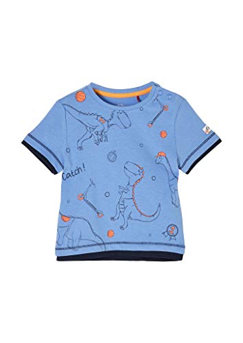 s.Oliver Junior Baby-Jungen 405.10.103.12.130.2060135 T-Shirt, Light Blue Placed Print, 62 von s.Oliver