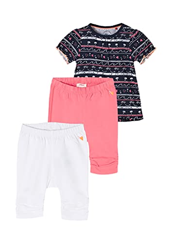 s.Oliver Junior Baby-Mädchen 405.10.105.12.130.2103177 T-Shirt, White/pink/Blue AOP, 68 von s.Oliver
