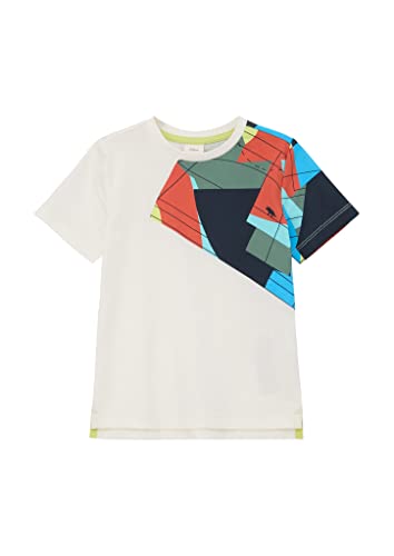 s.Oliver Junior Boy's 2125007 T-Shirt, Kurzarm, White, 92/98 von s.Oliver