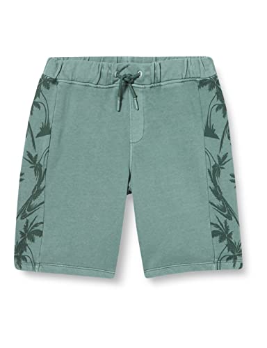 s.Oliver Junior Boy's 2130541 Sweatshort mit Print, blau 6714, L von s.Oliver