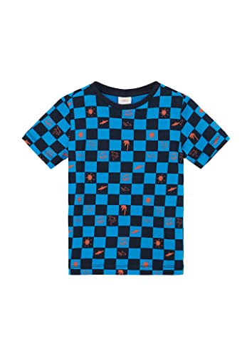 s.Oliver Junior Boy's 2130693 T-Shirt, Kurzarm, blau 59A0, 104/110 von s.Oliver