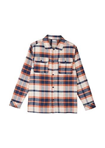 s.Oliver Junior Boy's Hemd, orange Check, 152 von s.Oliver