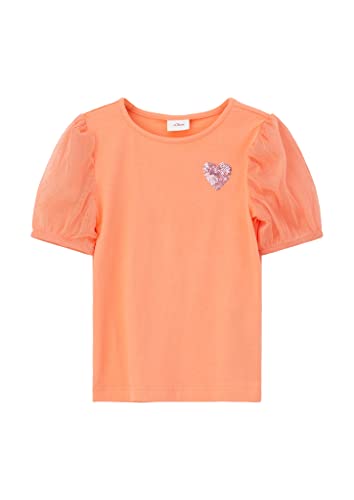 s.Oliver Junior Girl's 2127375 T-Shirt, Kurzarm, ORANGE, 128/134 von s.Oliver