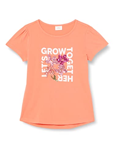 s.Oliver Junior Girl's 2133635 T-Shirt, Kurzarm, orange 2034, 92/98/REG von s.Oliver