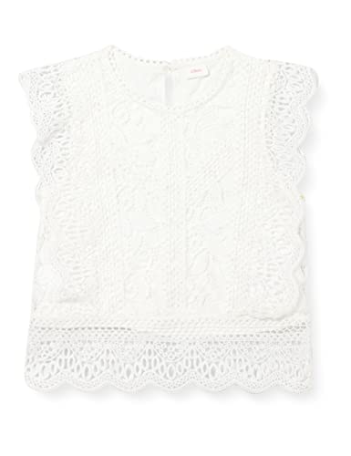 s.Oliver Junior Girl's Blusentop mit Spitze, White, 176 von s.Oliver