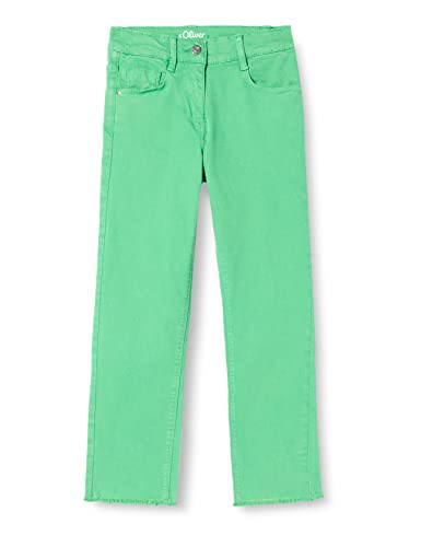 s.Oliver Junior Girl's Colored Denim, Straight Leg Croped, Green, 164/REG von s.Oliver