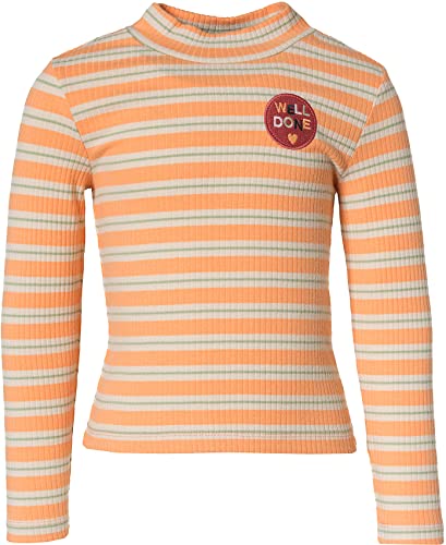 s.Oliver Junior Girl's Langarmshirt gestreift, orange, 116/122 von s.Oliver