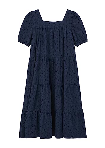 s.Oliver Junior Girl's Midi Kleid mit Stickerei, Blue, 164 von s.Oliver